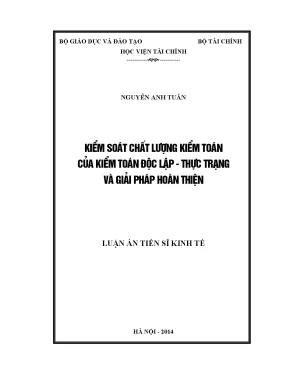 Nâng cao chất lượng kiểm toán độc lập tại Việt Nam: Giải