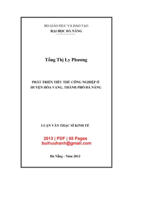 Luận văn: Phát triển tiểu thủ công nghiệp Hòa Vang, Đà Nẵng