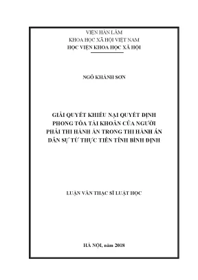 Giải Quyết Khiếu Nại Quyết Định Phong Tỏa Tài Khoản