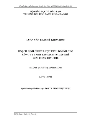 Chiến Lược Kinh Doanh Công Ty TNHH Tàu Dịch Vụ Dầu Khí