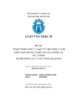Nâng cao hiệu quả công tác đào tạo cán bộ công chức