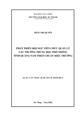Phát Triển Đội Ngũ Quản Lý Giáo Dục Tại Quảng Nam Theo