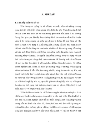 Giải pháp hoàn thiện Luật phá sản doanh nghiệp: Nghiên