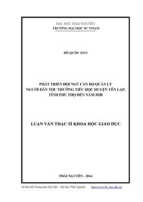 Phát Triển Đội Ngũ Cán Bộ Quản Lý Người Dân Tộc Tại