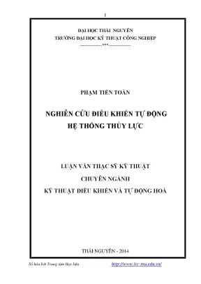Nghiên Cứu Điều Khiển Tự Động Hệ Thống Thủy Lực