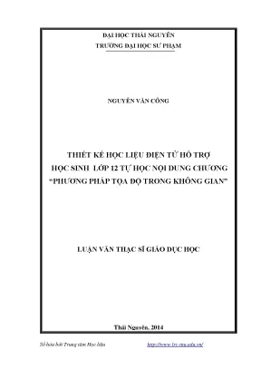 Thiết Kế Học Liệu Điện Tử Hỗ Trợ Tự Học Môn Toán Lớp 12