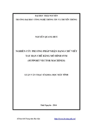 Nghiên cứu nhận dạng chữ viết tay bằng mô hình SVM