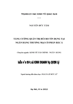 Tăng Cường Quản Trị Rủi Ro Tín Dụng Tại Ngân Hàng TMCP Bắc Á