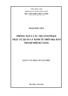 Phòng Ngừa Tội Xâm Phạm Trật Tự Quản Lý Kinh Tế Tại Đà Nẵng