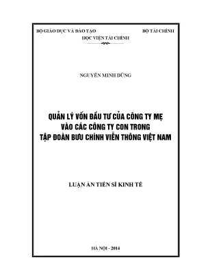 Quản Lý Vốn Đầu Tư Của Công Ty Mẹ Vào Các Công Ty Con