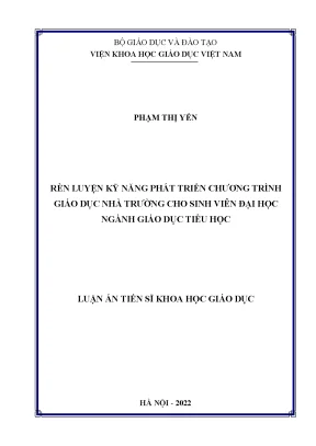 Rèn Luyện Kỹ Năng Phát Triển Chương Trình Giáo Dục Cho 
