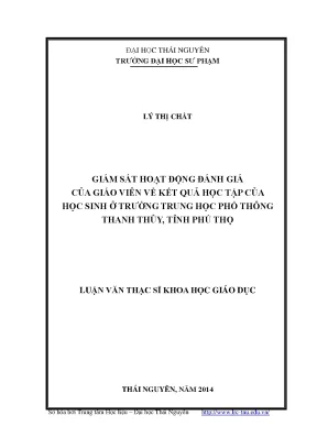 Giám sát hoạt động đánh giá kết quả học tập của giáo