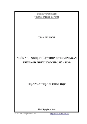 Ngôn Ngữ Nghệ Thuật Trong Truyện Ngắn Nam Phong (1917-1934)