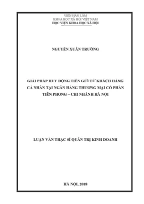Giải Pháp Huy Động Tiền Gửi Từ Khách Hàng Cá Nhân Tại