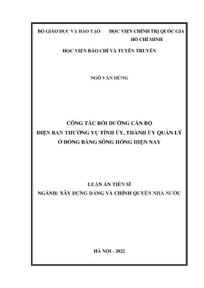 Công Tác Bồi Dưỡng Cán Bộ Tại Đồng Bằng Sông Hồng: Thực