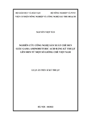 Công Nghệ Sản Xuất Chè Đen Giàu GABA Qua Kỹ Thuật Lên