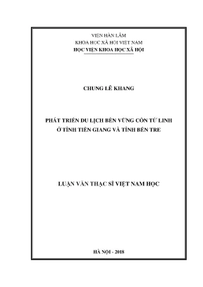 Phát Triển Du Lịch Bền Vững Tại Cồn Tứ Linh, Tiền Giang