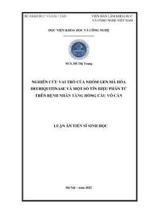 Nghiên Cứu Vai Trò Của Nhóm Gen Mã Hóa Deubiquitinase