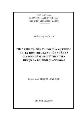 Phân Chia Tài Sản Chung Khi Ly Hôn: Thực Tiễn Tại Huyện