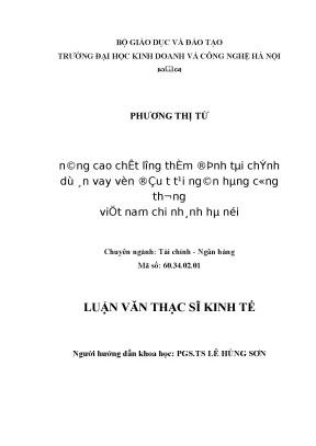 Nâng Cao Chất Lượng Thẩm Định Tài Chính Dự Án Vay Tại