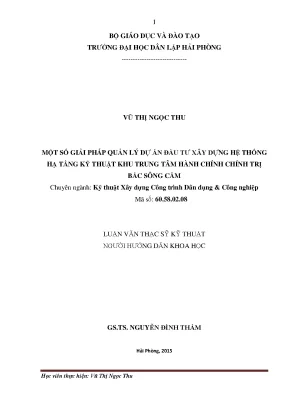 Giải Pháp Quản Lý Dự Án Đầu Tư Hệ Thống Hạ Tầng Kỹ Thuật 