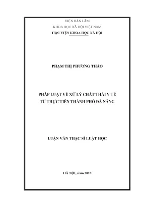 Pháp Luật Xử Lý Chất Thải Y Tế Tại Đà Nẵng: Thực Trạng