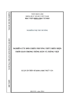 Nghiên Cứu Phương Thức Biểu Hiện Thời Gian Trong Tiếng 