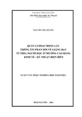 Quản Lý Phản Hồi Giảng Dạy Từ Người Học Tại Trường Cao