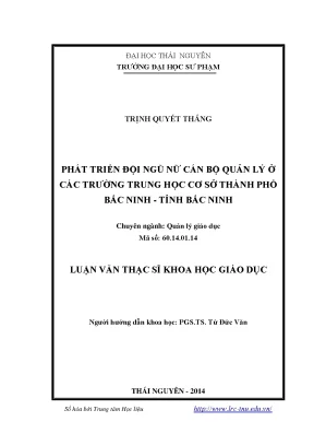 Phát Triển Đội Ngũ Nữ Cán Bộ Quản Lý Tại Trường Trung