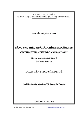 Nâng cao hiệu quả tài chính tại Công ty Cổ phần Than Núi