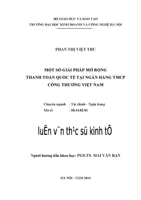 Giải Pháp Mở Rộng Thanh Toán Quốc Tế Tại Ngân Hàng TMCP