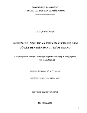 Nghiên Cứu Nội Lực và Chuyển Vị của Hệ Dầm trong Kỹ