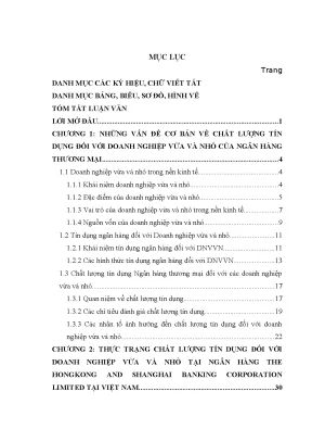Nâng Cao Chất Lượng Tín Dụng Cho Doanh Nghiệp Vừa Và Nhỏ