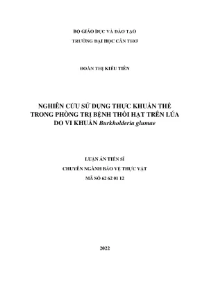 Nghiên cứu sử dụng thực khuẩn thể để phòng trị bệnh thối