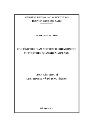 Tình Tiết Giảm Nhẹ Trách Nhiệm Hình Sự Tại Quân Khu 7