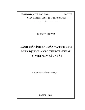 Đánh Giá An Toàn và Tính Sinh Miễn Dịch của Vắc Xin 