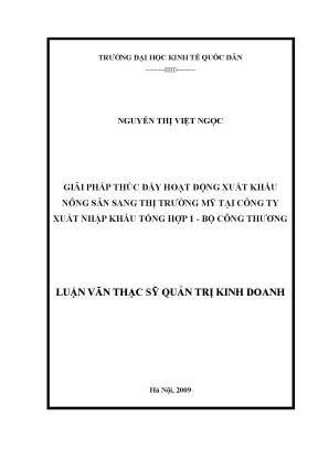 Giải Pháp Tăng Cường Xuất Khẩu Nông Sản Sang Thị Trường Mỹ
