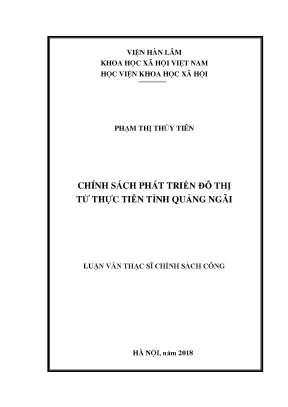 Chính Sách Phát Triển Đô Thị Tại Tỉnh Quảng Ngãi: Thực