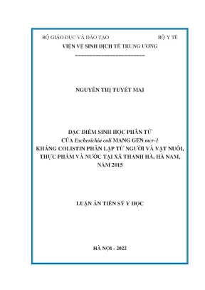 Nghiên Cứu Đặc Điểm Sinh Học Phân Tử Của Escherichia 