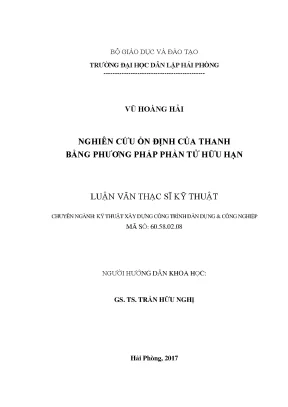 Nghiên cứu ổn định thanh bằng phương pháp phần tử hữu hạn