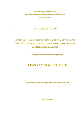 Giải Pháp Nâng Cao Năng Lực Cạnh Tranh Tại Ngân Hàng