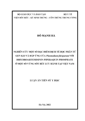 Nghiên cứu đặc điểm dịch tễ học phân tử gen k13 của 