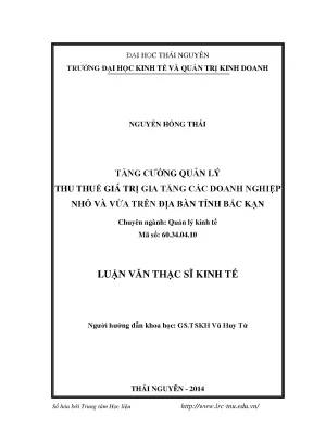 Tăng Cường Quản Lý Thu Thuế Giá Trị Gia Tăng Cho Doanh