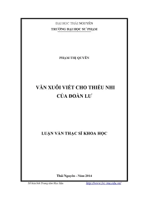 Văn Xuôi Viết Cho Thiếu Nhi Của Đoàn Lư: Khám Phá Tác
