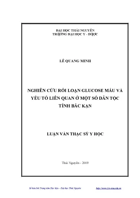 Nghiên Cứu Rối Loạn Glucose Máu Ở Dân Tộc Bắc Kạn
