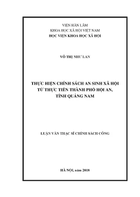 Chính Sách An Sinh Xã Hội Tại Thành Phố Hội An: Thực