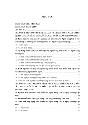 Phát Triển Dịch Vụ Ngân Hàng Bán Lẻ Cho Khách Hàng Nước