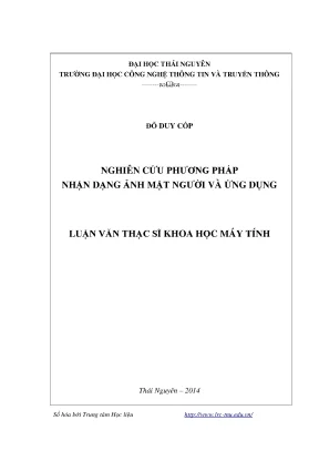 Nghiên cứu phương pháp nhận dạng ảnh mặt người hiệu quả