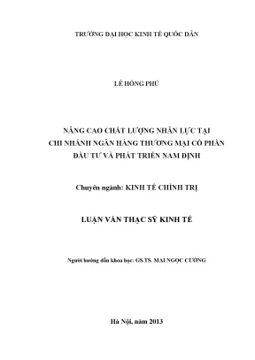 Nâng Cao Chất Lượng Nhân Lực Tại Ngân Hàng Thương Mại Cổ