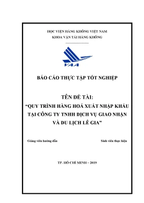 Quy Trình Xuất Nhập Khẩu Hàng Hóa Tại Công Ty Lê Gia 
